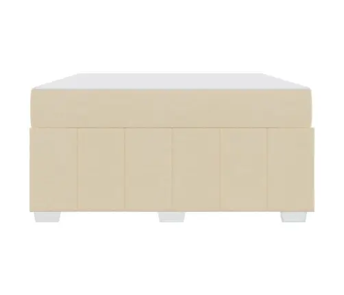 Gultas Rāmis Krēmkrāsa 160 X 200 Cm Audums Vidaxl