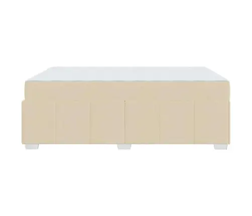 Gultas Rāmis Krēmkrāsa 160 X 200 Cm Audums Vidaxl