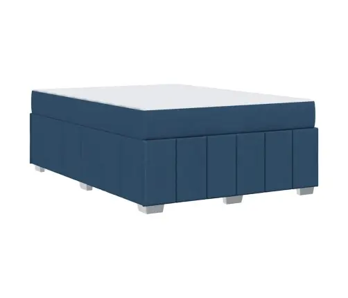 Voodi Raam Madratsiga Sinine 160 X 200 Cm Kangas