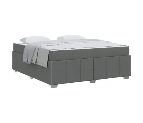 Gultas Rāmis Tumši Pelēka 180 X 200 Cm Audums Vidaxl