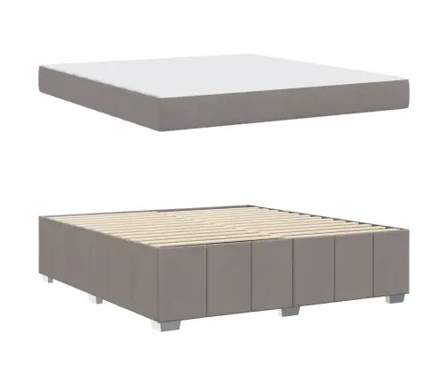 Voodi Raam Madratsiga Pruunikashall 180 X 200 Cm Kangas