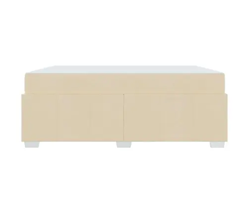 Gultas Rāmis Krēmkrāsa 180 X 200 Cm Audums Vidaxl