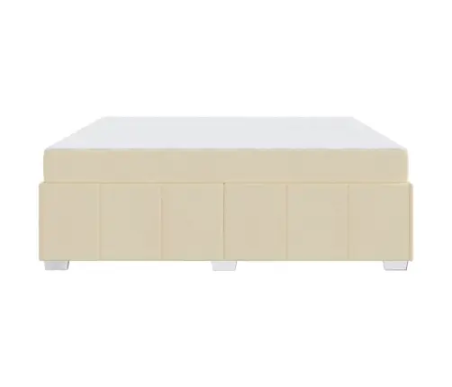 Gultas Rāmis Krēmkrāsa 180 X 200 Cm Audums Vidaxl