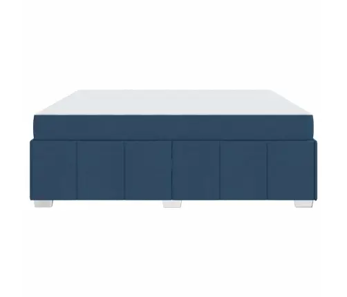 Gultas Rāmis Zila 180 X 200 Cm Audums Vidaxl