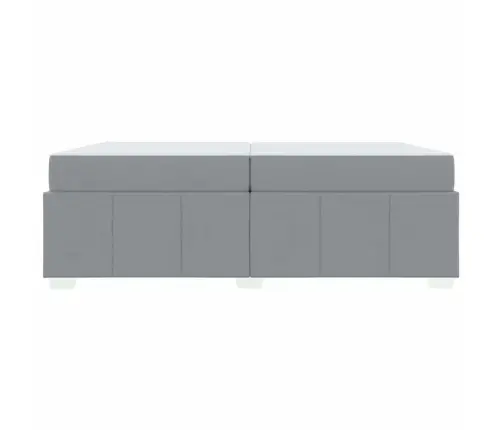 Gultas Rāmis Gaiši Pelēka 200 X 200 Cm Audums Vidaxl