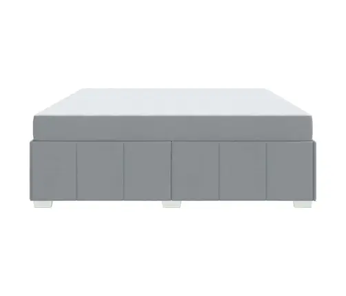 Gultas Rāmis Gaiši Pelēka 200 X 200 Cm Audums Vidaxl