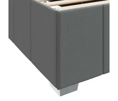 Voodi Raam Madratsiga Tumehall 200 X 200 Cm Kangas