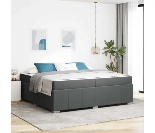 Voodi Raam Madratsiga Tumehall 200 X 200 Cm Kangas