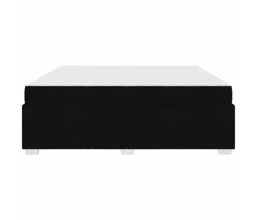 Voodi Raam Madratsiga Must 200 X 200 Cm Kangas