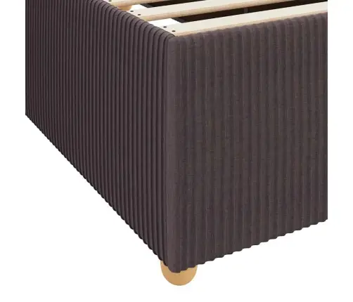 Gultas Rāmis Cits Tumši Brūna 80 X 200 Cm Audums Vidaxl