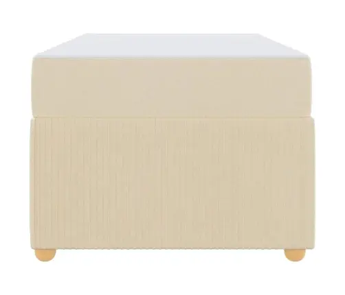 Gultas Rāmis Cits Krēmkrāsa 80 X 200 Cm Audums Vidaxl