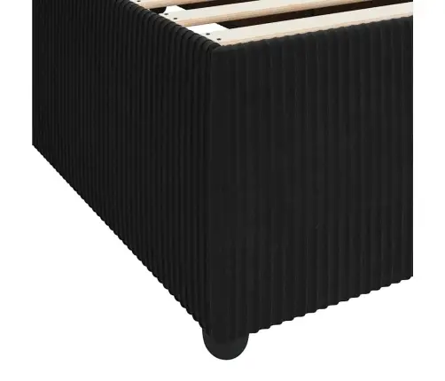 Lovos Rėmas Su Čiužiniu Juoda 80 X 200 Cm Audinys