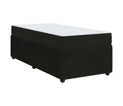 Lovos Rėmas Su Čiužiniu Juoda 80 X 200 Cm Audinys