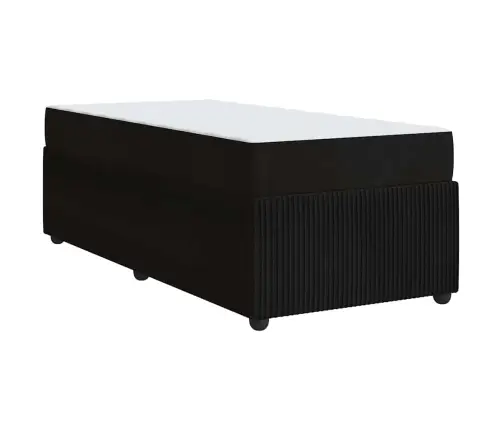 Lovos Rėmas Su Čiužiniu Juoda 80 X 200 Cm Audinys