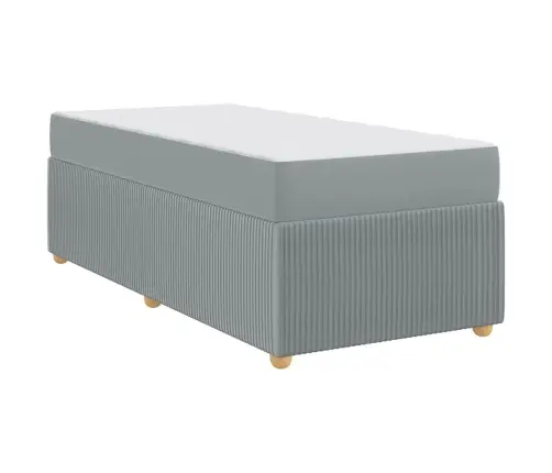 Gultas Rāmis Cits Gaiši Pelēka 90 X 190 Cm Audums Vidaxl