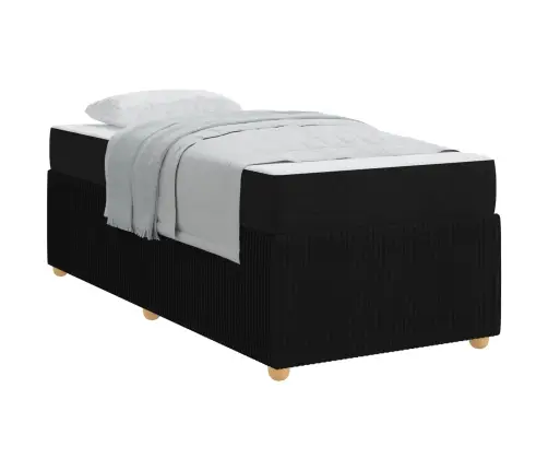 Gultas Rāmis Cits Melna 90 X 190 Cm Audums Vidaxl