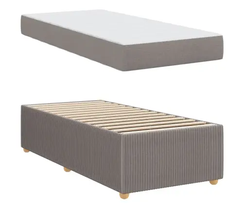 Gultas Rāmis Cits Pelēkbrūna 90 X 190 Cm Audums Vidaxl