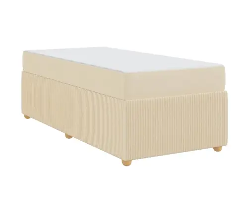 Voodi Raam Madratsiga Cream 90 X 190 Cm Kangas