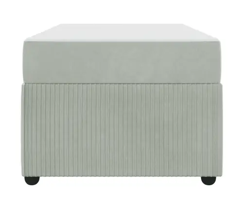 Voodi Raam Madratsiga Helehall 90 X 190 Cm Kangas