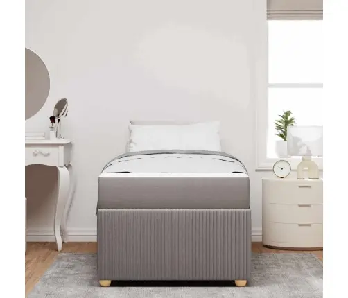 Lovos Rėmas Su Čiužiniu Taupe 90 X 200 Cm Audinys