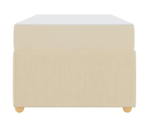 Voodi Raam Madratsiga Cream 90 X 200 Cm Kangas