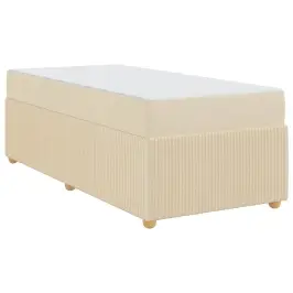 Voodi Raam Madratsiga Cream 90 X 200 Cm Kangas