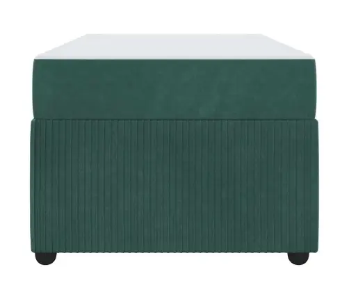 Gultas Rāmis Ar Matraci Cits Tumši Zaļa 90 X 200 Cm Samts Vidaxl