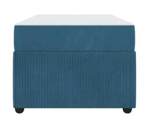 Gultas Rāmis Ar Matraci Zila 90 X 200 Cm Audums Vidaxl