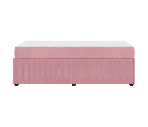 Voodi Raam Madratsiga Roosa 90 X 200 Cm Kangas