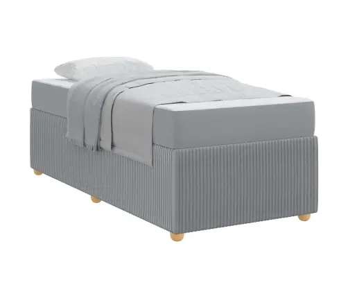 Gultas Rāmis Cits Gaiši Pelēka 100 X 200 Cm Audums Vidaxl