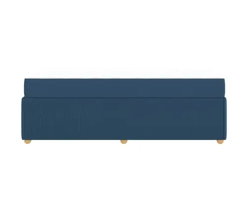 Gultas Rāmis Cits Zila 100 X 200 Cm Audums Vidaxl