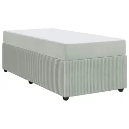 Lovos Rėmas Su Čiužiniu Šviesiai Pilka 100 X 200 Cm Audinys