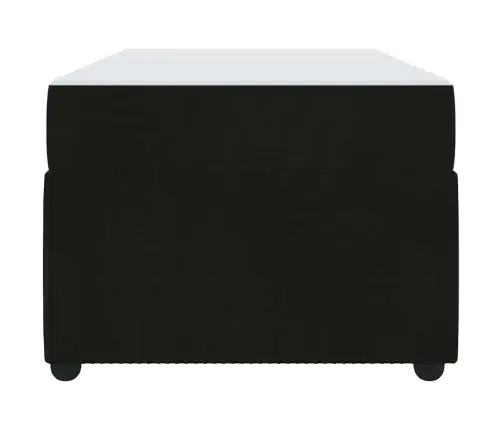 Gultas Rāmis Ar Matraci Cits Melna 100 X 200 Cm Samts Vidaxl