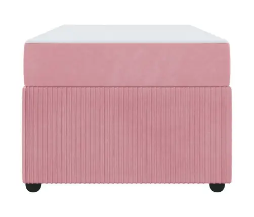 Voodi Raam Madratsiga Roosa 100 X 200 Cm Kangas