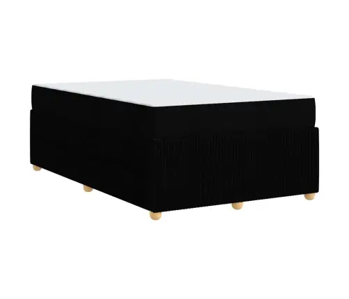 Lovos Rėmas Su Čiužiniu Juoda 120 X 190 Cm Audinys
