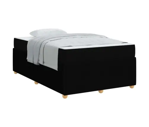 Lovos Rėmas Su Čiužiniu Juoda 120 X 190 Cm Audinys