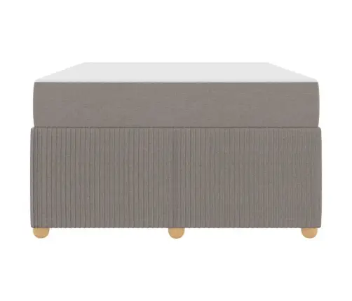 Gultas Rāmis Ar Matraci Pelēkbrūna 120 X 190 Cm Audums Vidaxl