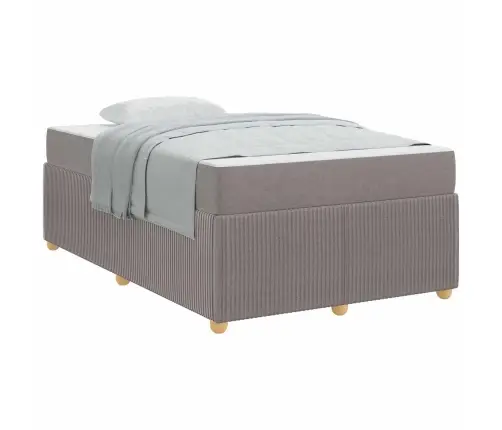 Gultas Rāmis Ar Matraci Pelēkbrūna 120 X 190 Cm Audums Vidaxl