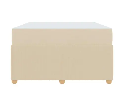 Gultas Rāmis Ar Matraci Krēmkrāsa 120 X 190 Cm Audums Vidaxl