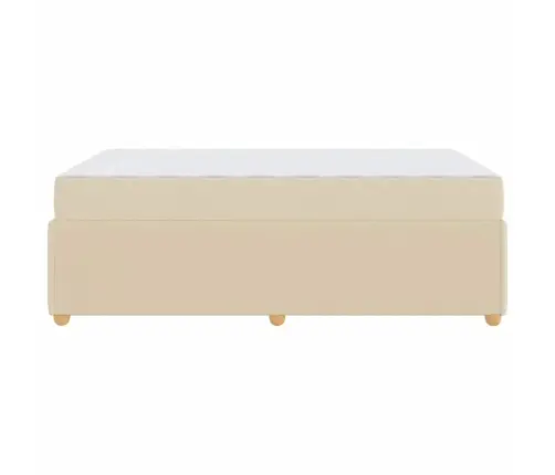 Gultas Rāmis Ar Matraci Krēmkrāsa 120 X 190 Cm Audums Vidaxl