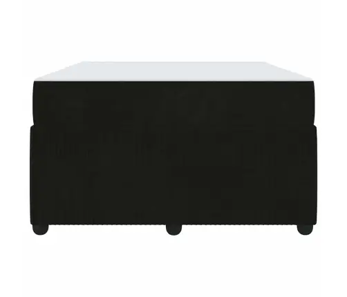 Gultas Rāmis Ar Matraci Ar Matraci Melna 120 X 190 Cm Samts Vidaxl