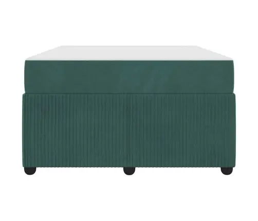 Gultas Rāmis Ar Matraci Tumši Zaļa 120 X 190 Cm Samts Vidaxl