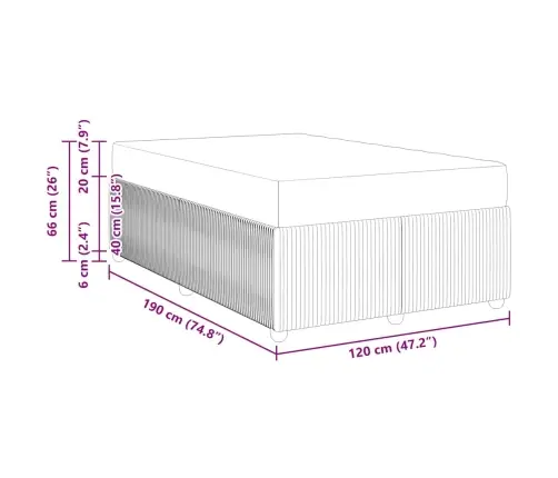 Gultas Rāmis Ar Matraci Rozā 120 X 190 Cm Audums Vidaxl