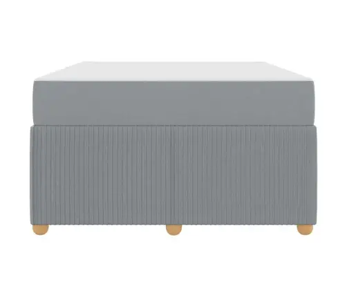 Gultas Rāmis Ar Matraci Gaiši Pelēks 120 X 200 Cm Audums Vidaxl