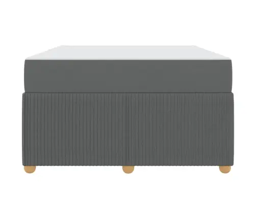 Gultas Rāmis Ar Matraci Tumši Pelēks 120 X 200 Cm Audums Vidaxl