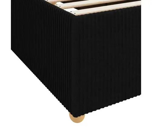 Lovos Rėmas Su Čiužiniu Juoda 120 X 200 Cm Audinys