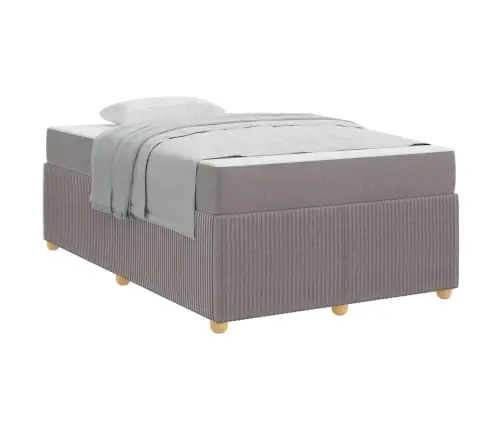 Gultas Rāmis Ar Matraci Pelēkbrūna 120 X 200 Cm Audums Vidaxl