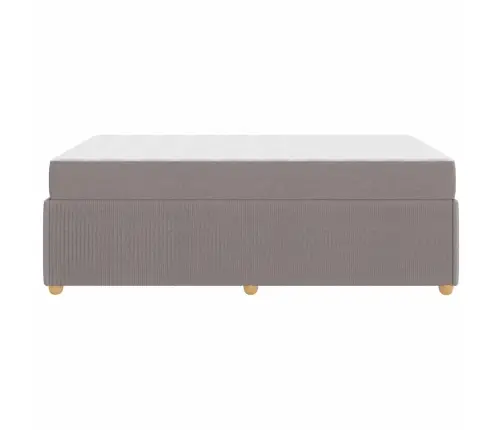 Gultas Rāmis Ar Matraci Pelēkbrūna 120 X 200 Cm Audums Vidaxl