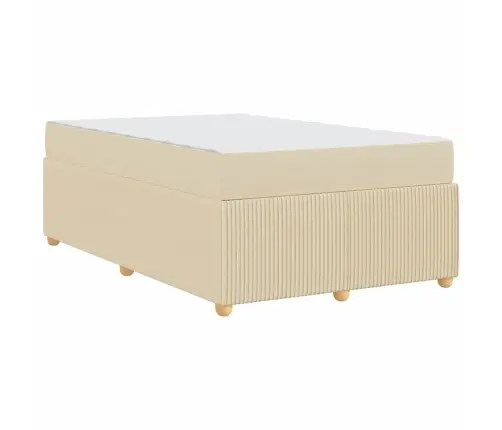 Gultas Rāmis Ar Matraci Krēmkrāsa 120 X 200 Cm Audums Vidaxl Gultas Rāmis Ar Matraci Krēmkrāsa 120 X 200 Cm Audums Vidaxl