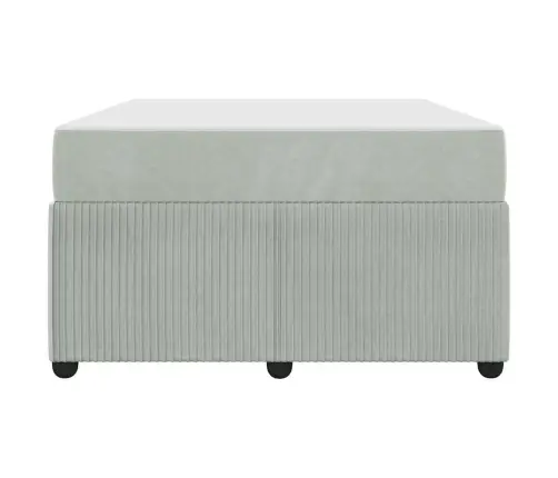 Gultas Rāmis Ar Matraci Gaiši Pelēks 120 X 200 Cm Audums Vidaxl